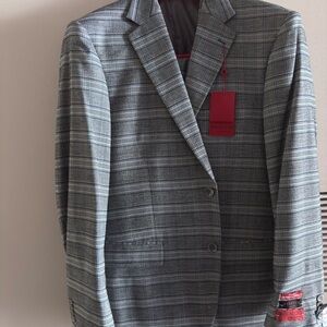 Men's Stylish Gray Plaid Blazer